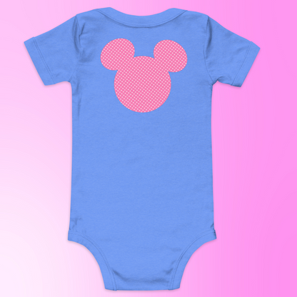 Designer Minnie-Mouse Baby Short Sleeve One Piece | Available in Multiple Colors | Design on Front & Back