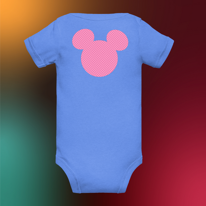 Designer Minnie-Mouse Baby Short Sleeve One Piece | Available in Multiple Colors | Design on Front & Back