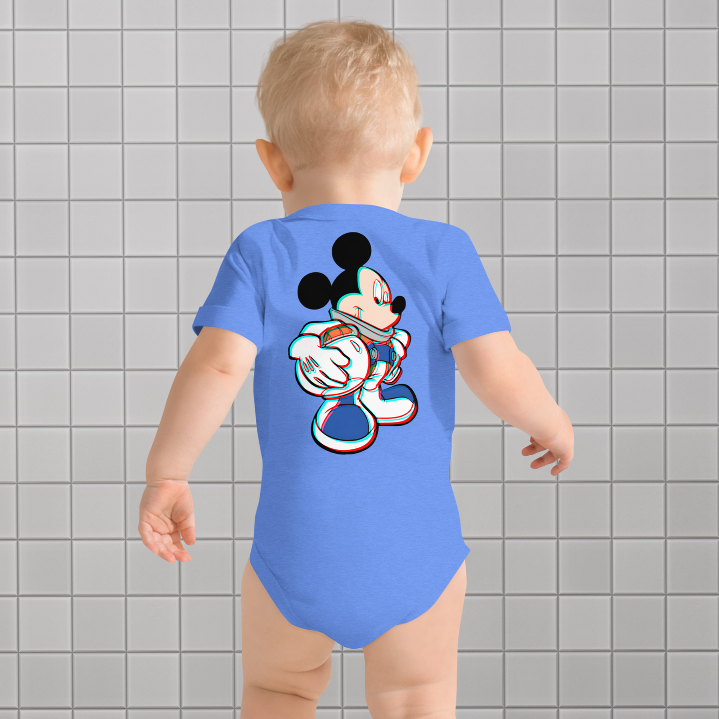 Designer Mickey-Mouse Baby Short Sleeve One Piece | Available in Multiple Colors | Design on Front & Back