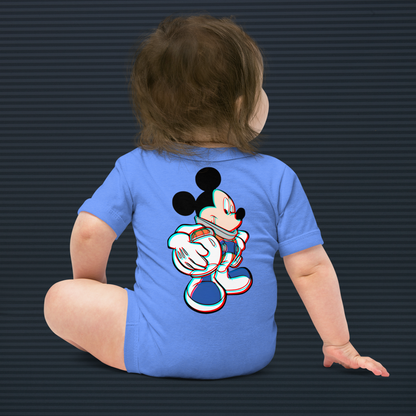 Designer Mickey-Mouse Baby Short Sleeve One Piece | Available in Multiple Colors | Design on Front & Back