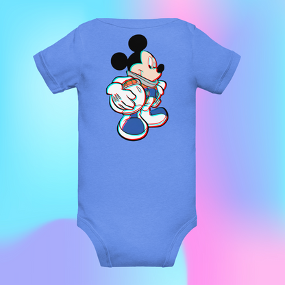 Designer Mickey-Mouse Baby Short Sleeve One Piece | Available in Multiple Colors | Design on Front & Back