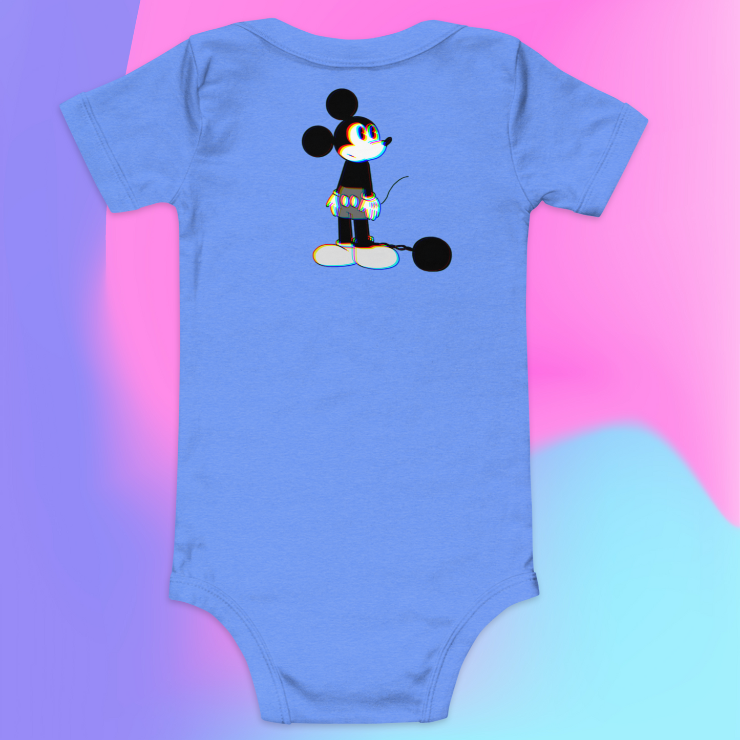 Designer Mickey-Mouse Baby Short Sleeve One Piece | Available in Multiple Colors | Design on Front & Back