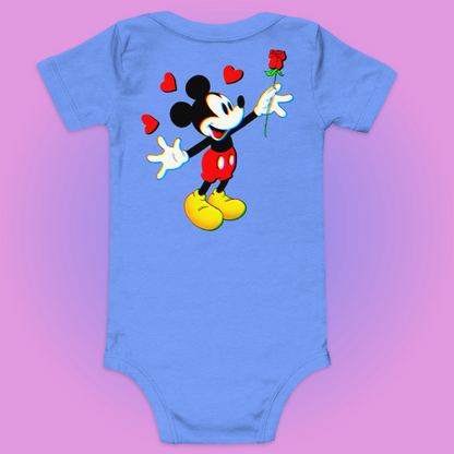 Designer Minnie-Mouse Baby Short Sleeve One Piece | Available in Multiple Colors | Design on Front & Back