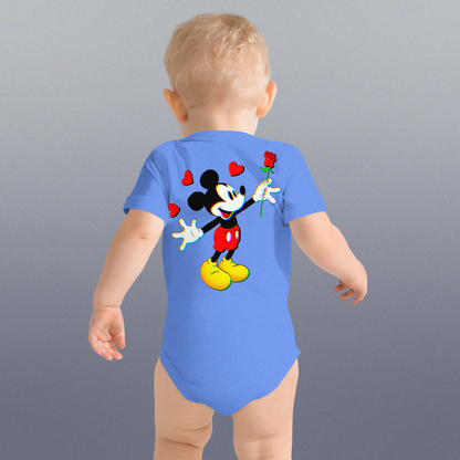 Designer Minnie-Mouse Baby Short Sleeve One Piece | Available in Multiple Colors | Design on Front & Back