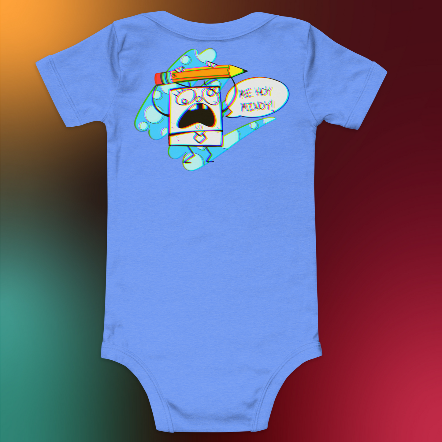 Designer Mickey-Mouse and Doodlebob Baby Short Sleeve One Piece | Available in Multiple Colors | Design on Front & Back