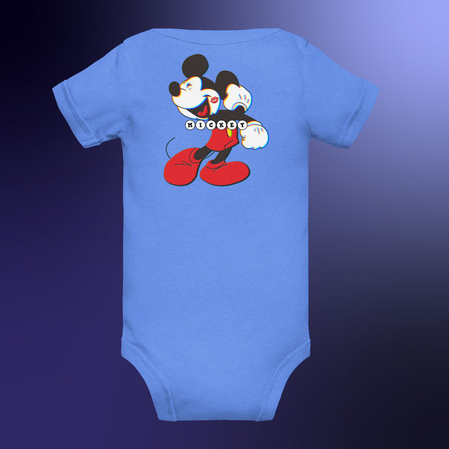 Designer Mickey-Mouse Baby Short Sleeve One Piece | Available in Multiple Colors | Design on Front & Back