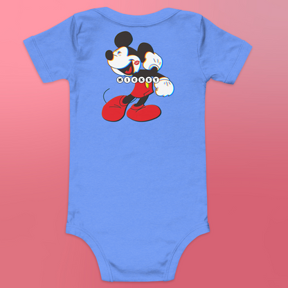 Designer Mickey-Mouse Baby Short Sleeve One Piece | Available in Multiple Colors | Design on Front & Back