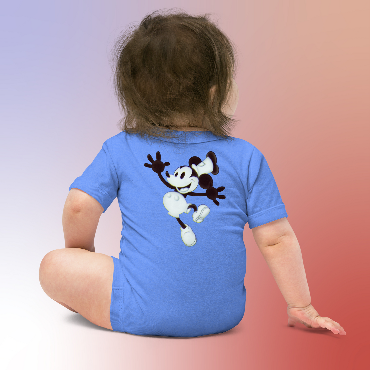 Designer Mickey-Mouse Baby Short Sleeve One Piece | Available in Multiple Colors | Design on Front & Back