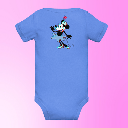 Designer 3D Minnie-Mouse Baby Short Sleeve One Piece | Available in Multiple Colors | Design on Front & Back