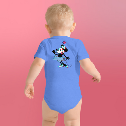 Designer 3D Minnie-Mouse Baby Short Sleeve One Piece | Available in Multiple Colors | Design on Front & Back