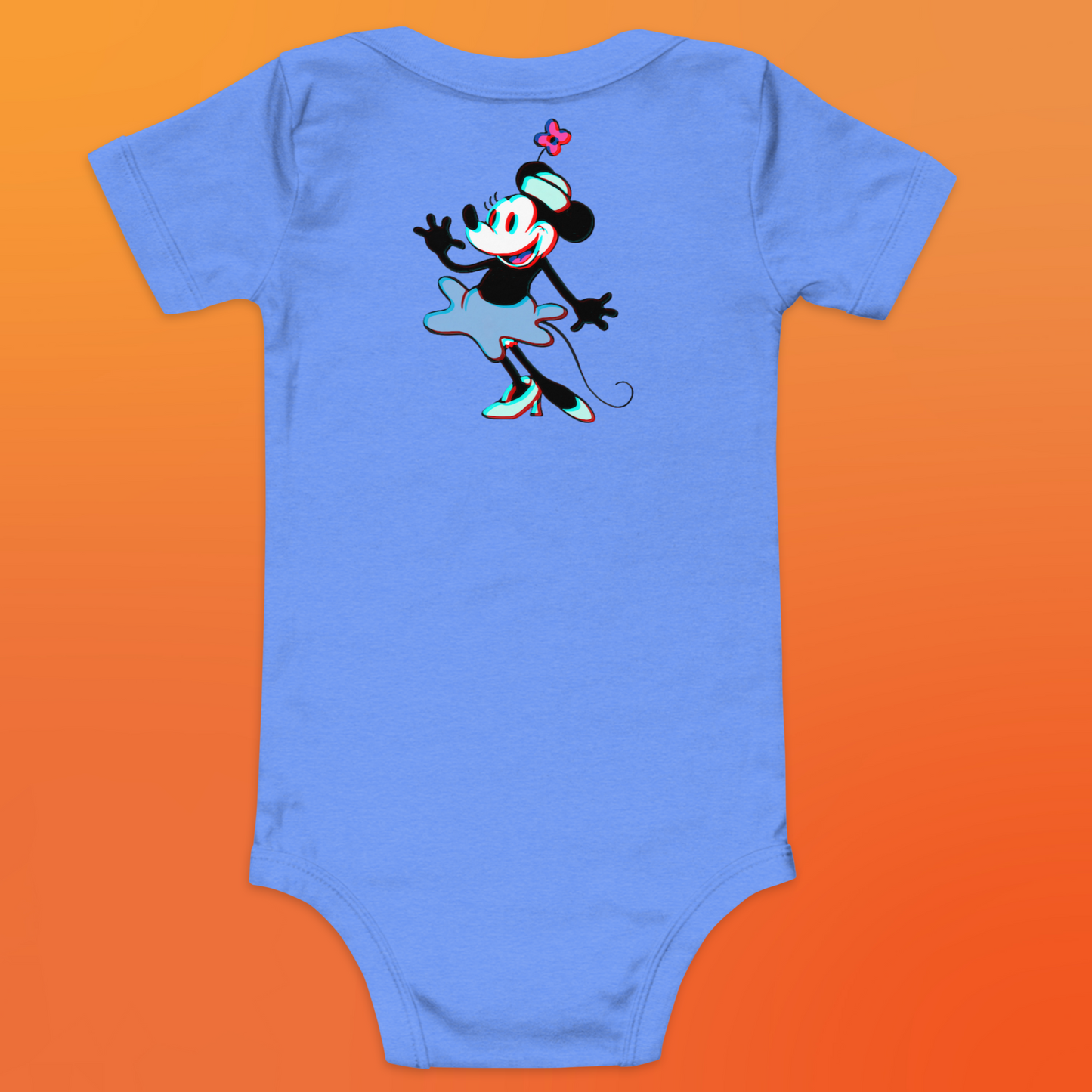 Designer 3D Minnie-Mouse Baby Short Sleeve One Piece | Available in Multiple Colors | Design on Front & Back