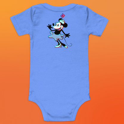 Designer 3D Minnie-Mouse Baby Short Sleeve One Piece | Available in Multiple Colors | Design on Front & Back