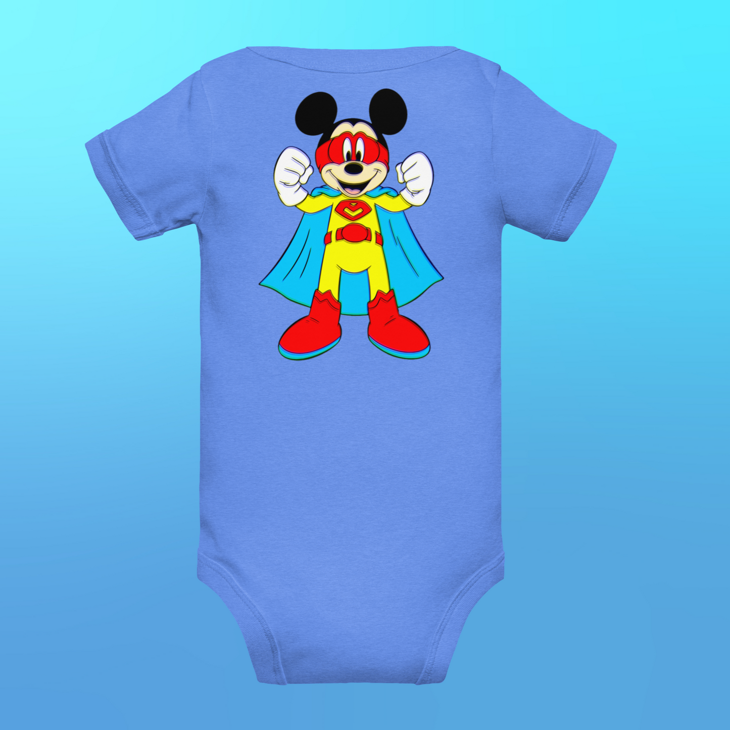 Designer Mickey-Mouse Baby Short Sleeve One Piece | Available in Multiple Colors | Design on Front & Back