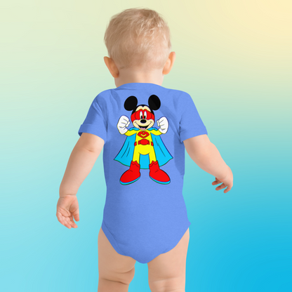 Designer Mickey-Mouse Baby Short Sleeve One Piece | Available in Multiple Colors | Design on Front & Back