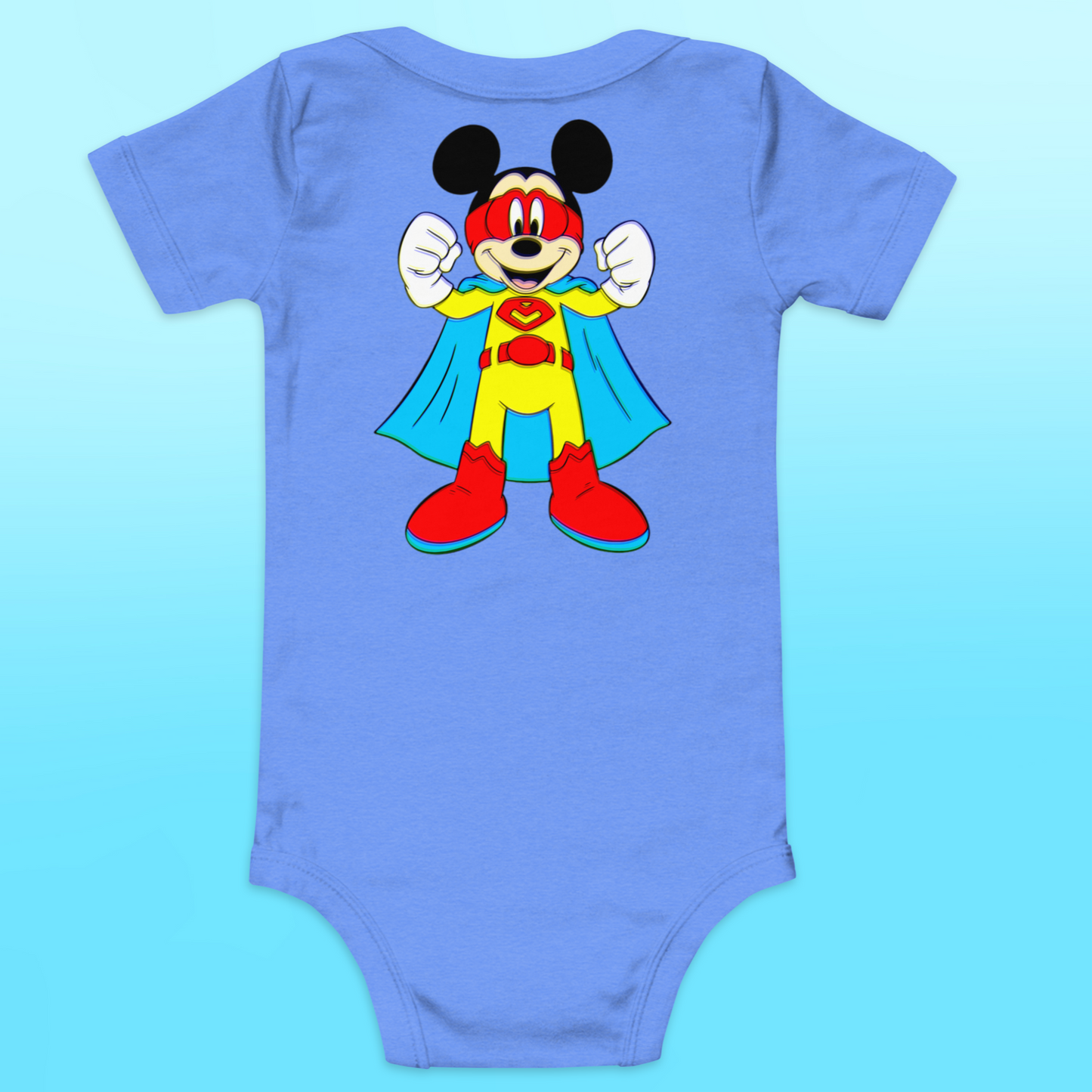 Designer Mickey-Mouse Baby Short Sleeve One Piece | Available in Multiple Colors | Design on Front & Back