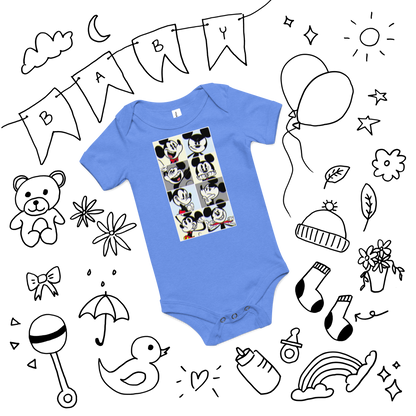 Designer Mickey-Mouse Baby Short Sleeve One Piece | Available in Multiple Colors