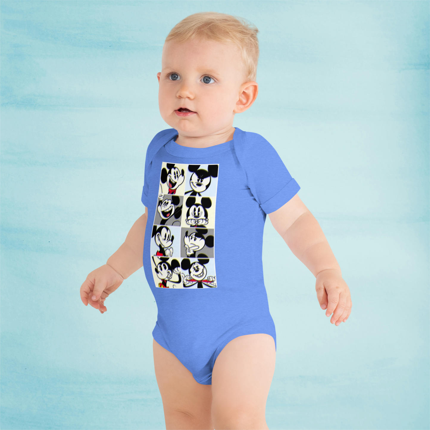 Designer Mickey-Mouse Baby Short Sleeve One Piece | Available in Multiple Colors