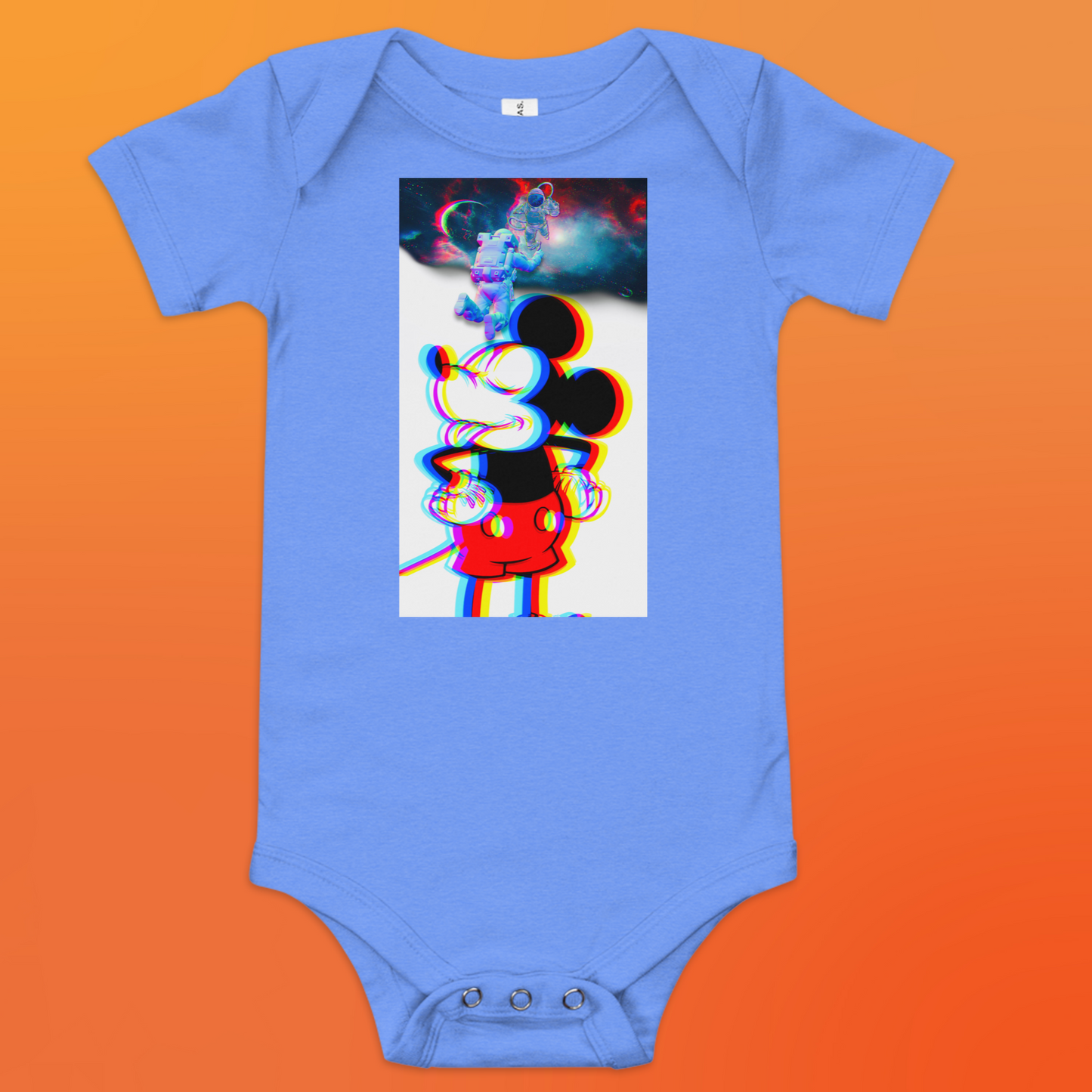 Designer Mickey-Mouse Baby Short Sleeve One Piece | Available in Multiple Colors | Design on Front & Back