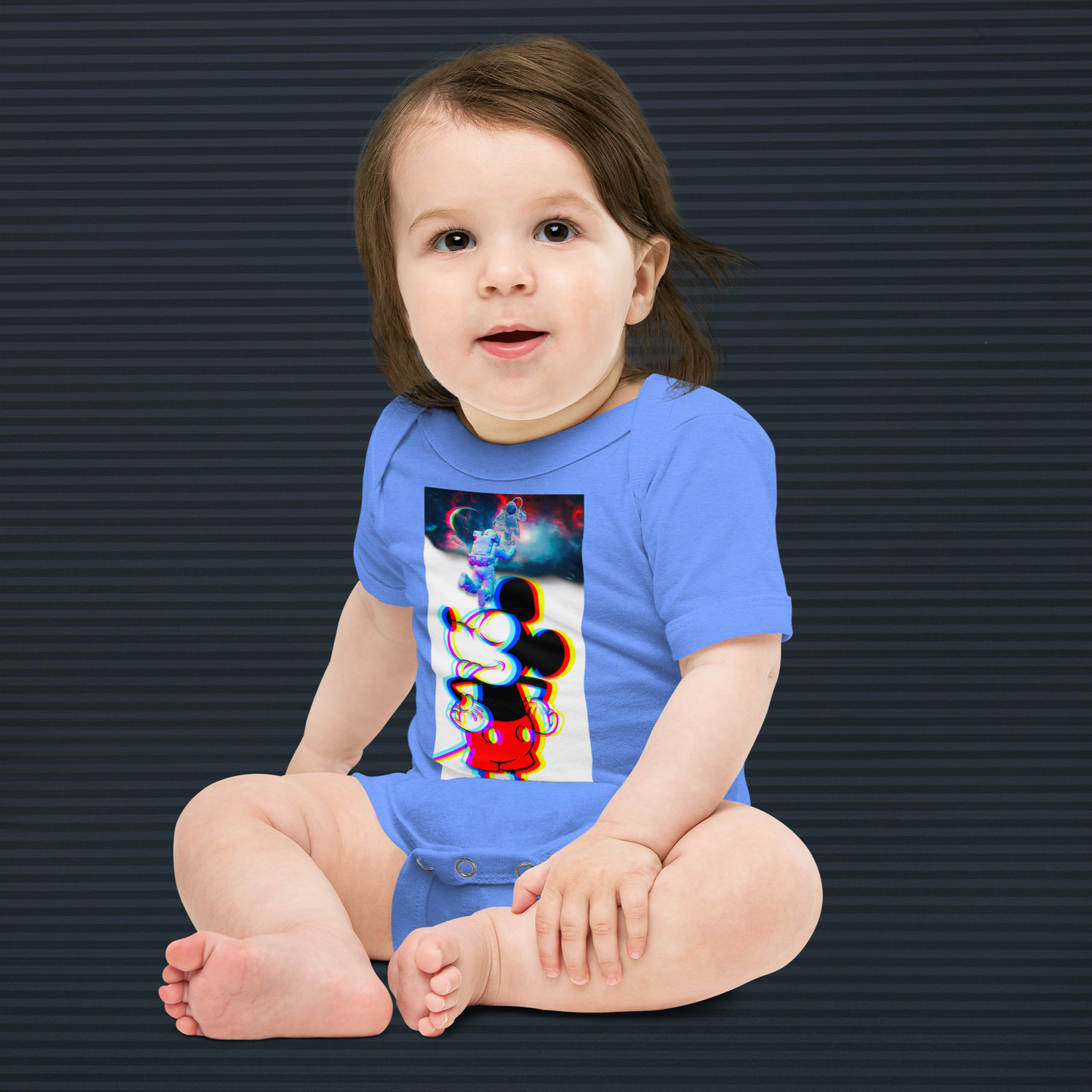 Designer Mickey-Mouse Baby Short Sleeve One Piece | Available in Multiple Colors | Design on Front & Back