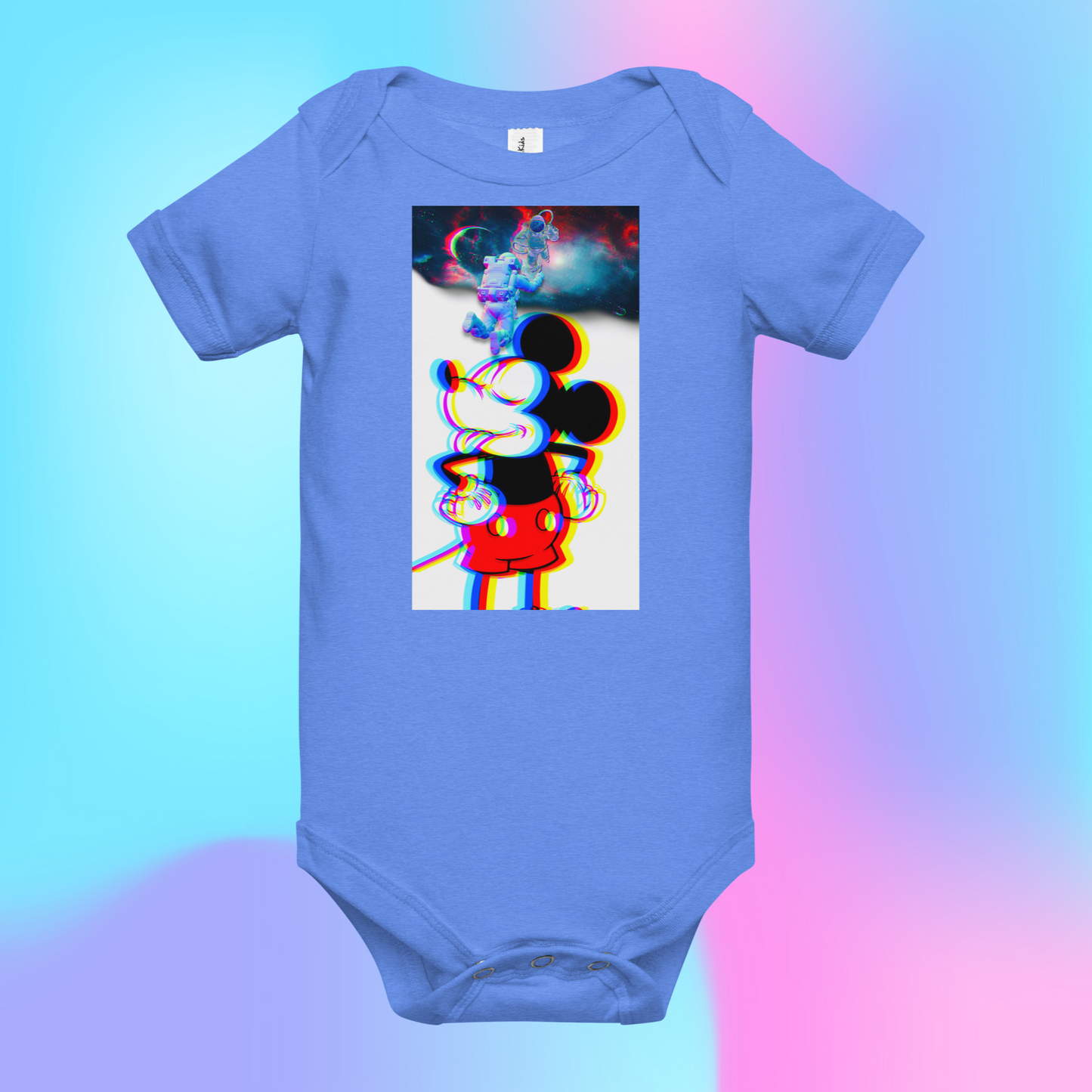 Designer Mickey-Mouse Baby Short Sleeve One Piece | Available in Multiple Colors | Design on Front & Back