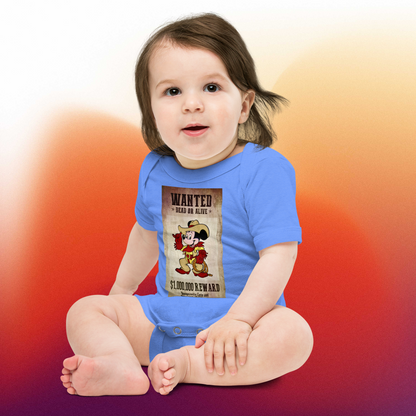 Designer Mickey-Mouse Baby Short Sleeve One Piece | Available in Multiple Colors | Design on Front & Back