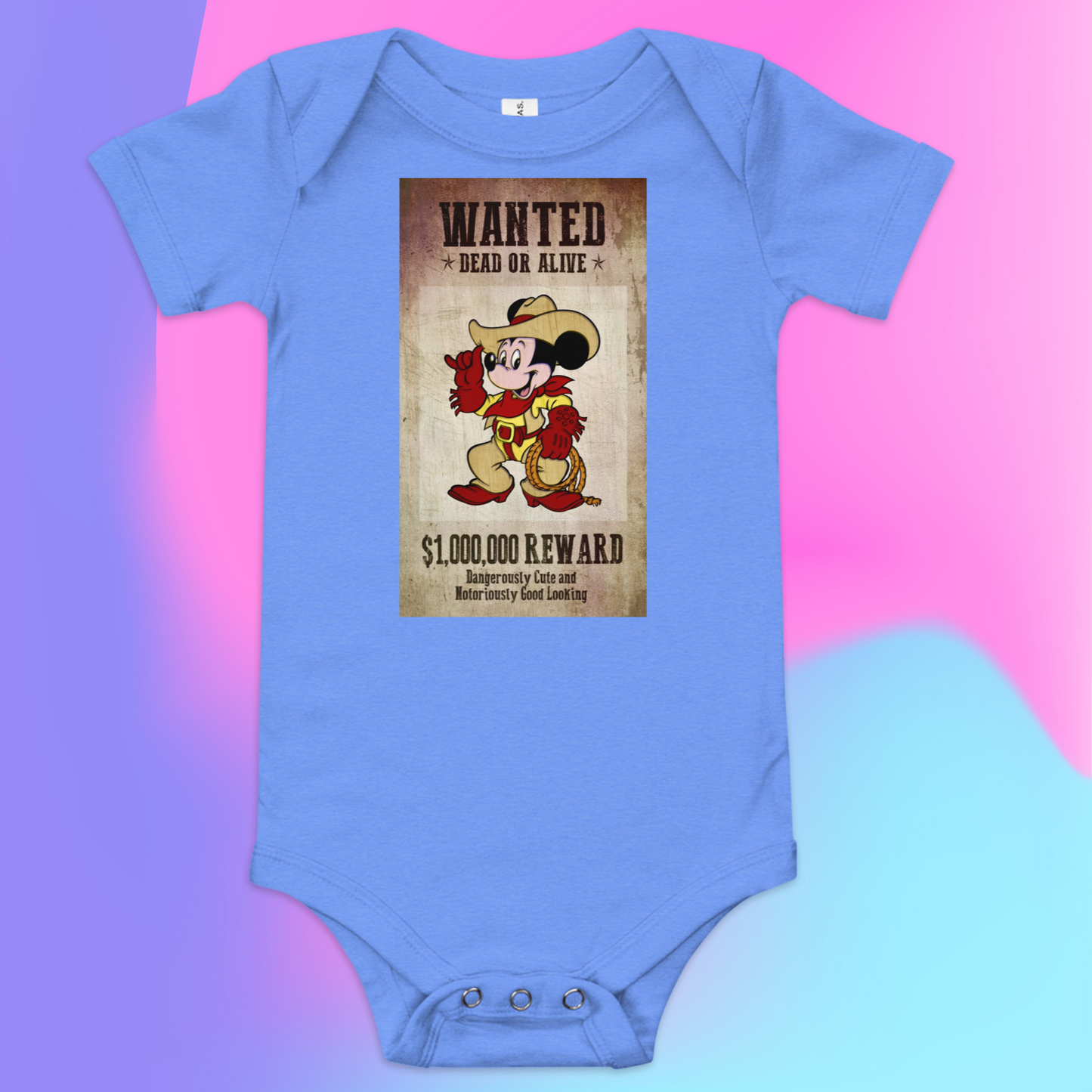 Designer Mickey-Mouse Baby Short Sleeve One Piece | Available in Multiple Colors | Design on Front & Back