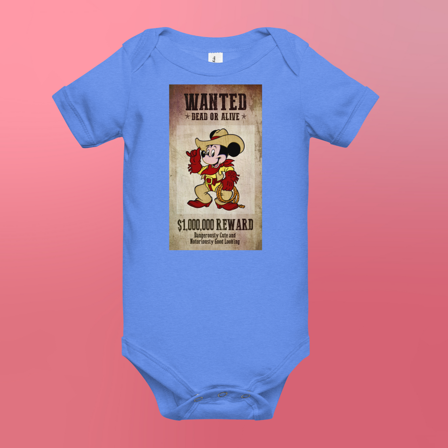 Designer Mickey-Mouse Baby Short Sleeve One Piece | Available in Multiple Colors | Design on Front & Back