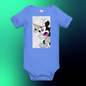 Designer Mickey-Mouse and Doodlebob Baby Short Sleeve One Piece | Available in Multiple Colors | Design on Front & Back