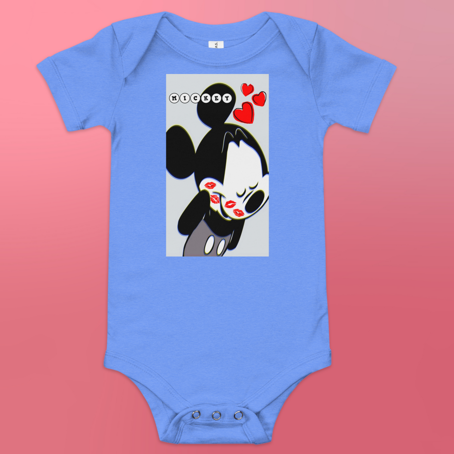 Designer Mickey-Mouse Baby Short Sleeve One Piece | Available in Multiple Colors | Design on Front & Back