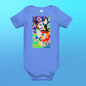 Designer Mickey-Mouse Baby Short Sleeve One Piece | Available in Multiple Colors | Design on Front & Back