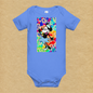 Designer Minnie-Mouse Baby Short Sleeve One Piece | Available in Multiple Colors | Design on Front & Back