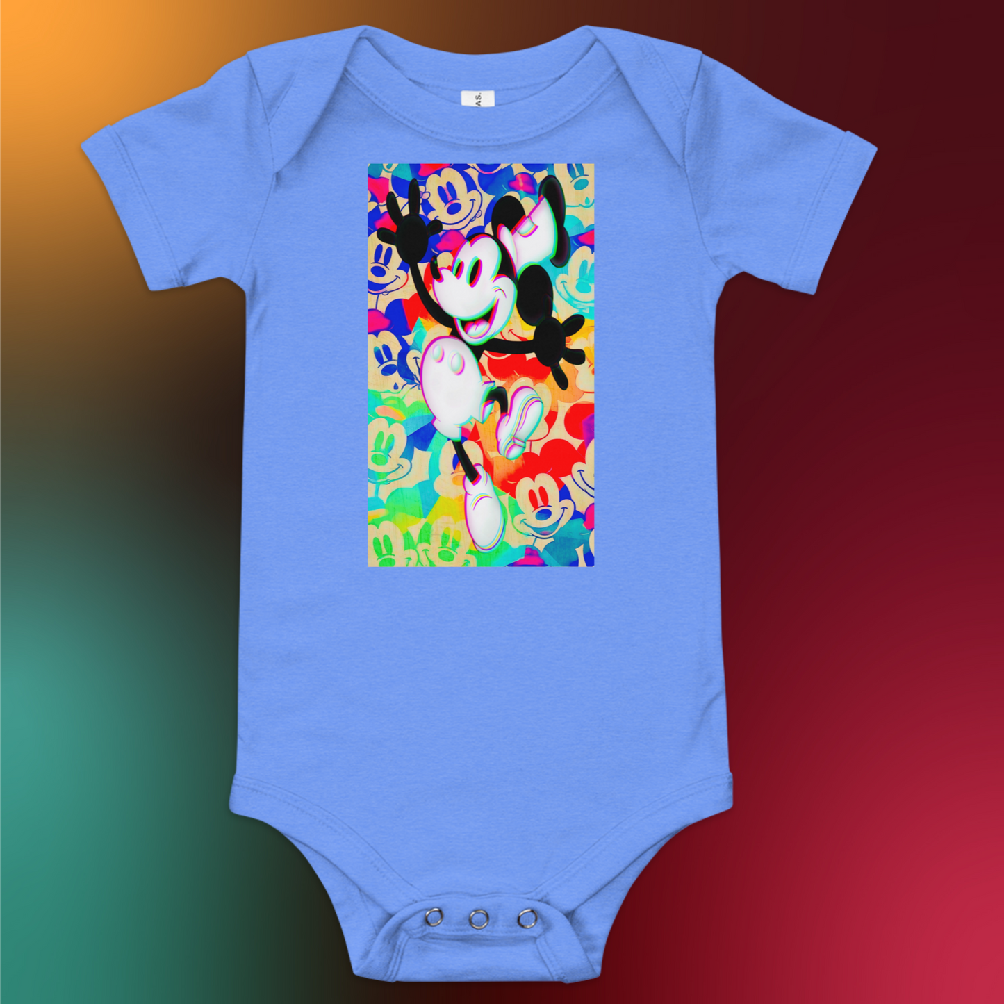 Designer 3D Mickey-Mouse Baby Short Sleeve One Piece | Available in Multiple Colors | Design on Front & Back