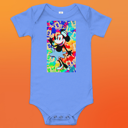 Designer 3D Minnie-Mouse Baby Short Sleeve One Piece | Available in Multiple Colors | Design on Front & Back