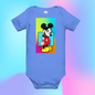 Designer Mickey-Mouse Baby Short Sleeve One Piece | Available in Multiple Colors | Design on Front & Back