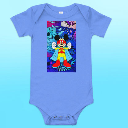 Designer Mickey-Mouse Baby Short Sleeve One Piece | Available in Multiple Colors | Design on Front & Back