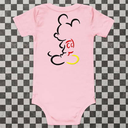 Designer Mickey-Mouse Baby Short Sleeve One Piece | Front & Back Design | Available in Multiple Colors