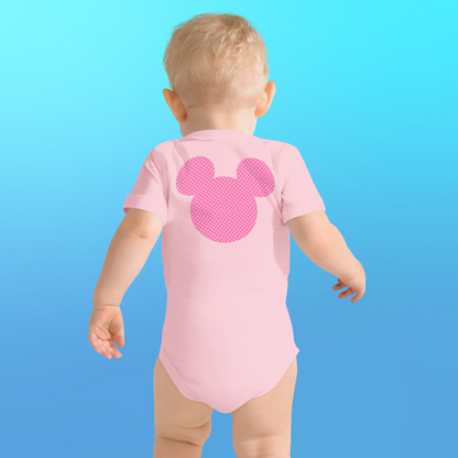 Designer Minnie-Mouse Baby Short Sleeve One Piece | Available in Multiple Colors | Design on Front & Back