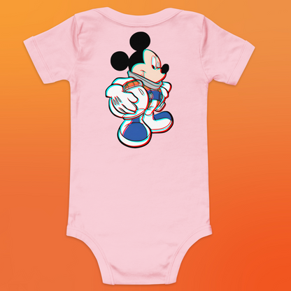 Designer Mickey-Mouse Baby Short Sleeve One Piece | Available in Multiple Colors | Design on Front & Back