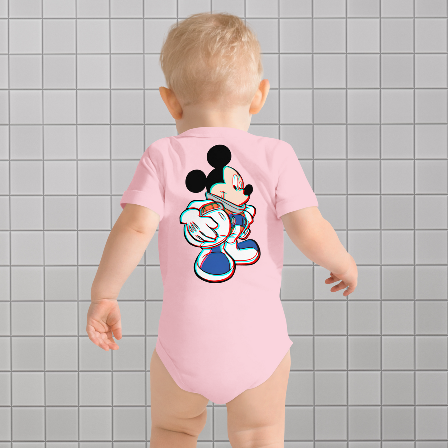 Designer Mickey-Mouse Baby Short Sleeve One Piece | Available in Multiple Colors | Design on Front & Back