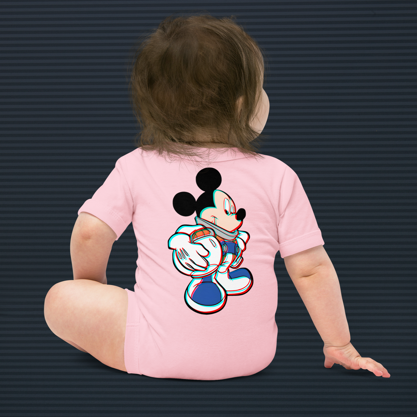 Designer Mickey-Mouse Baby Short Sleeve One Piece | Available in Multiple Colors | Design on Front & Back