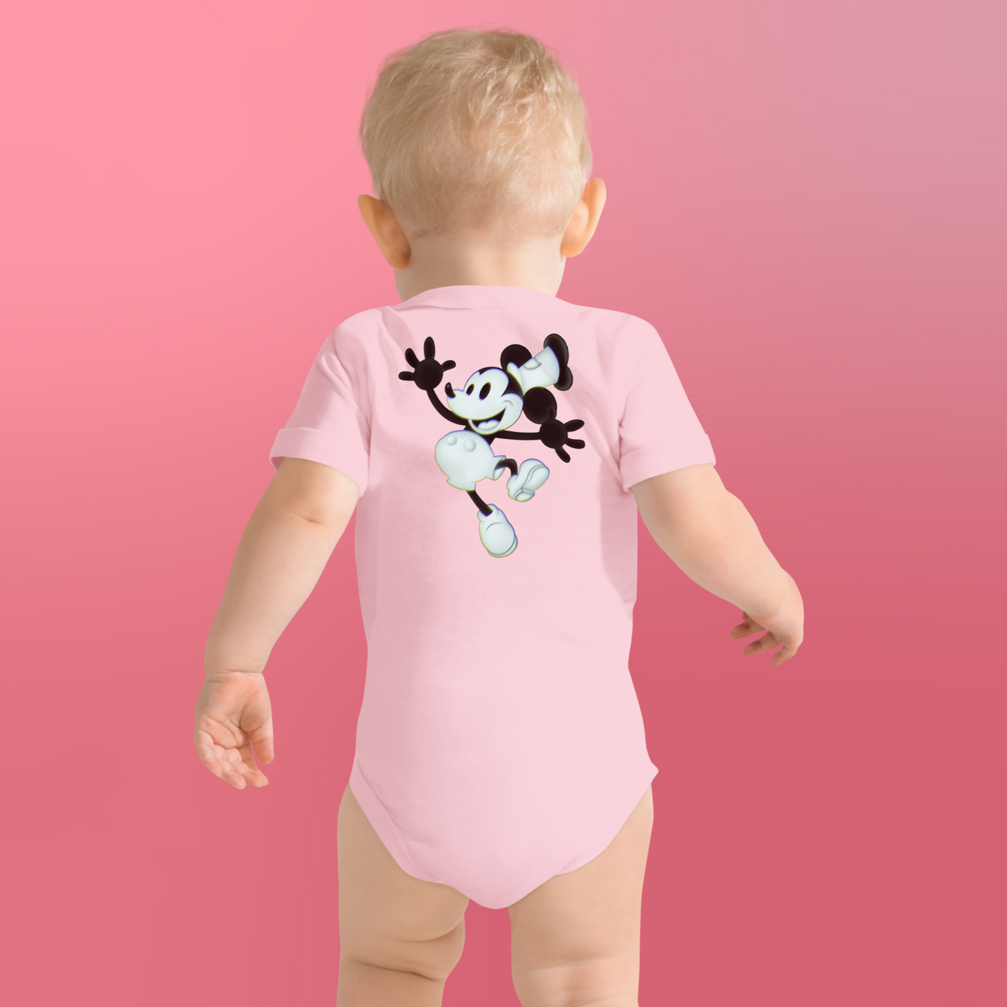 Designer Mickey-Mouse Baby Short Sleeve One Piece | Available in Multiple Colors | Design on Front & Back