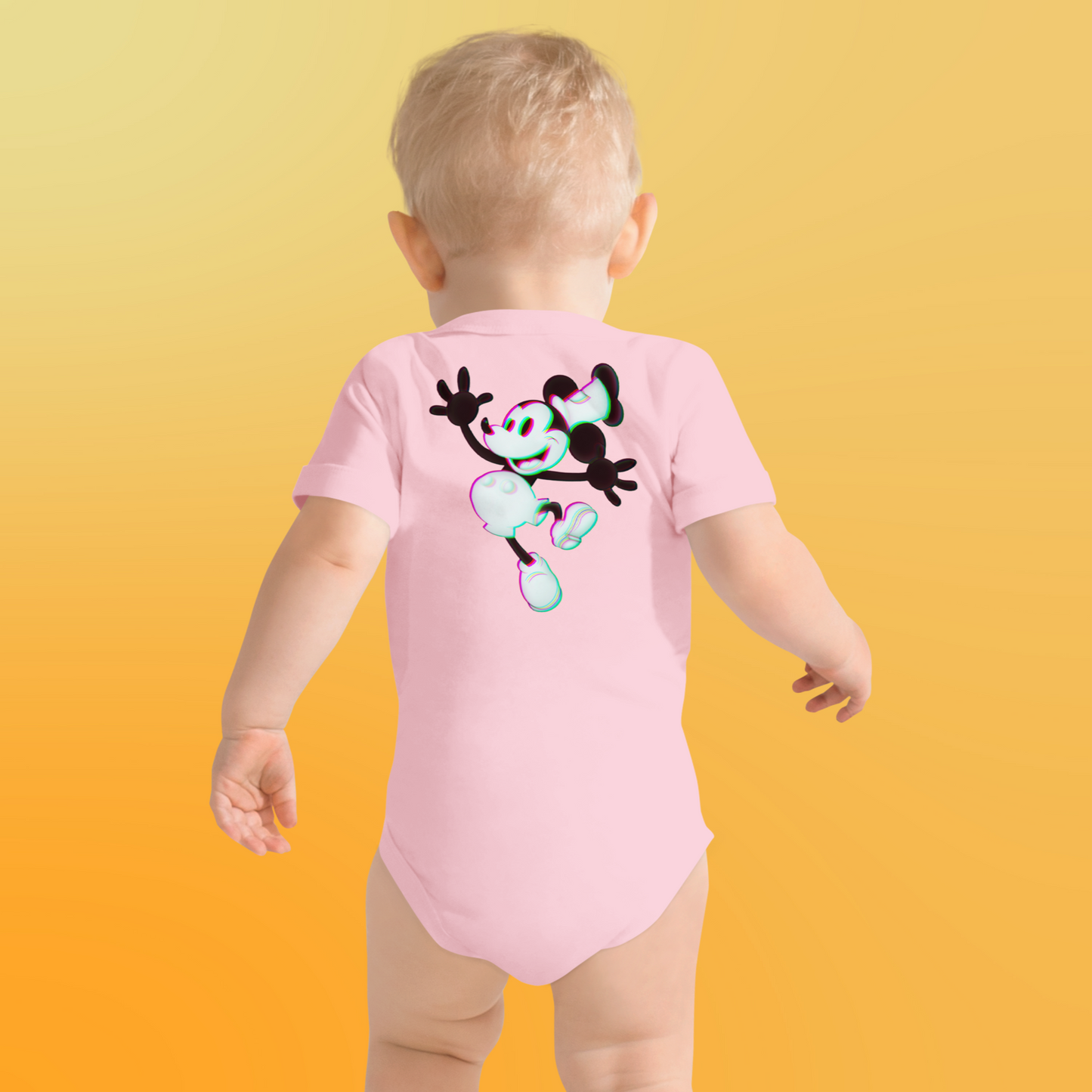 Designer 3D Mickey-Mouse Baby Short Sleeve One Piece | Available in Multiple Colors | Design on Front & Back