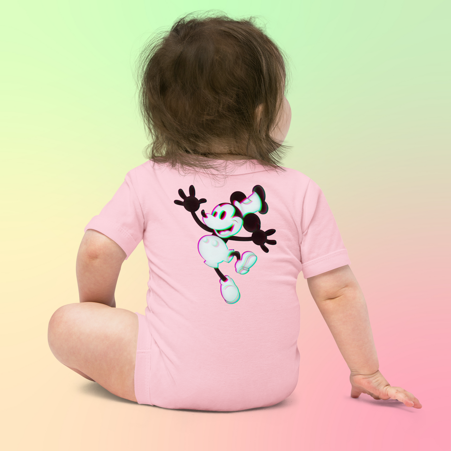 Designer 3D Mickey-Mouse Baby Short Sleeve One Piece | Available in Multiple Colors | Design on Front & Back