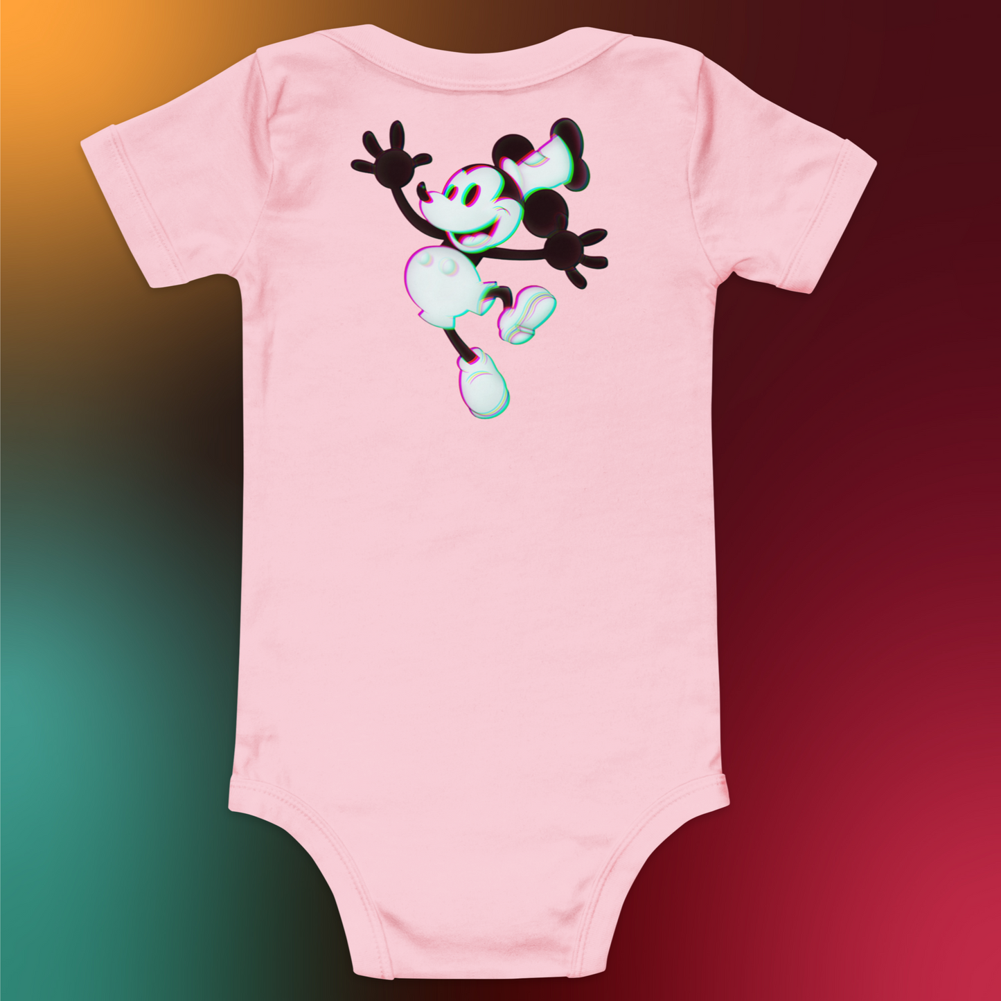 Designer 3D Mickey-Mouse Baby Short Sleeve One Piece | Available in Multiple Colors | Design on Front & Back