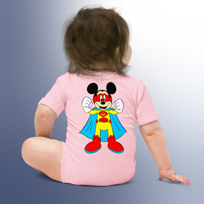 Designer Mickey-Mouse Baby Short Sleeve One Piece | Available in Multiple Colors | Design on Front & Back