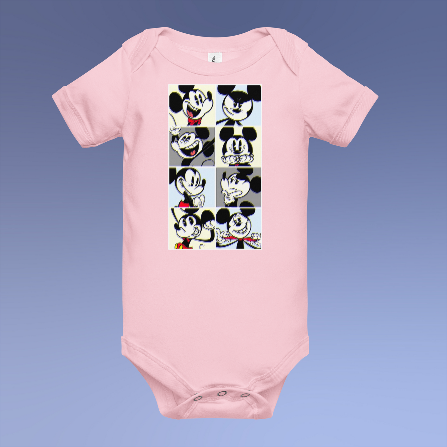 Designer Mickey-Mouse Baby Short Sleeve One Piece | Available in Multiple Colors