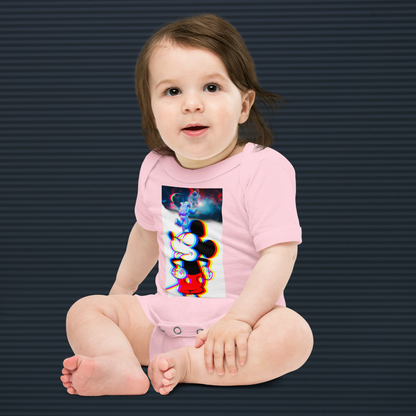 Designer Mickey-Mouse Baby Short Sleeve One Piece | Available in Multiple Colors | Design on Front & Back