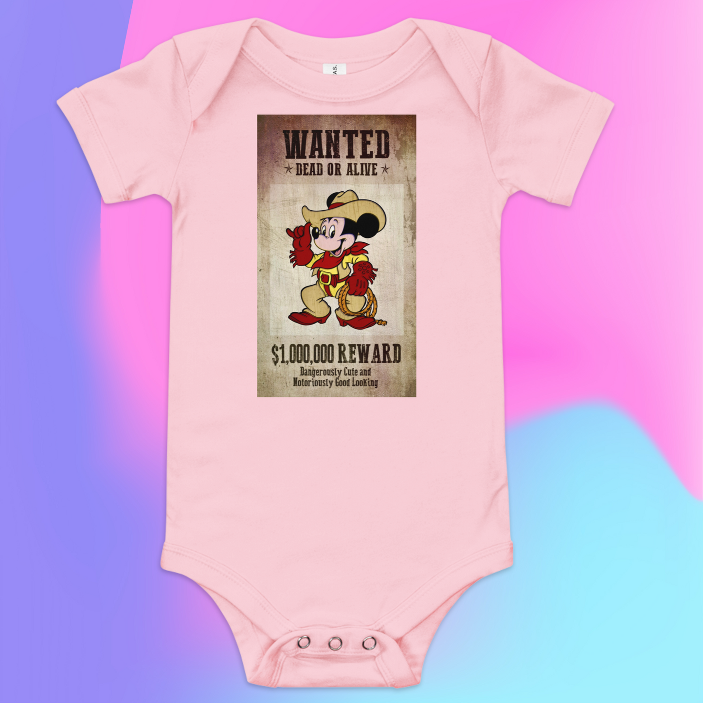 Designer Mickey-Mouse Baby Short Sleeve One Piece | Available in Multiple Colors | Design on Front & Back