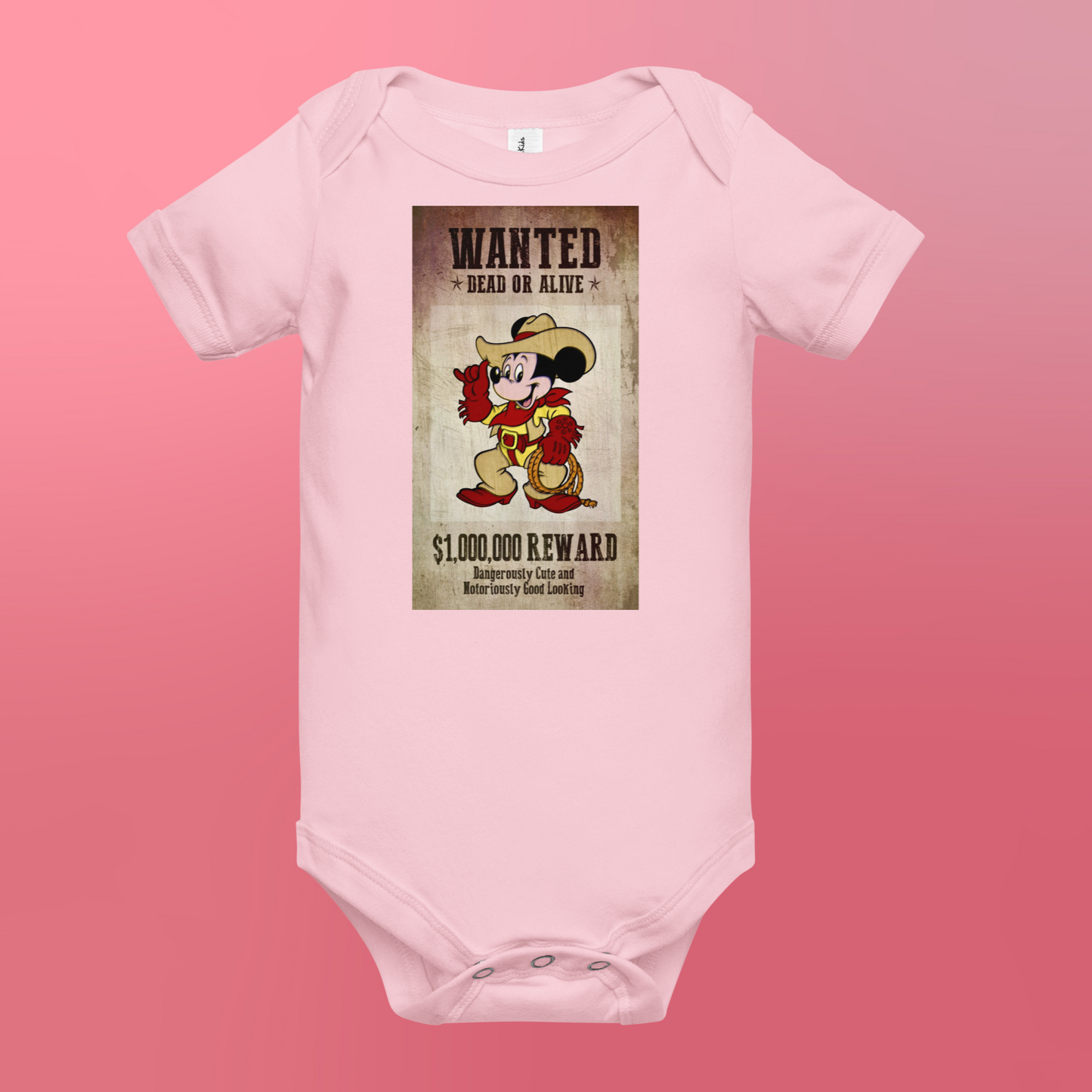 Designer Mickey-Mouse Baby Short Sleeve One Piece | Available in Multiple Colors | Design on Front & Back