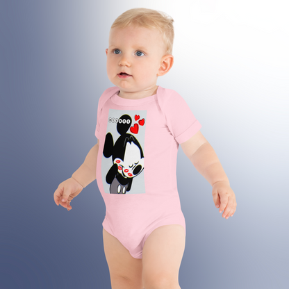 Designer Mickey-Mouse Baby Short Sleeve One Piece | Available in Multiple Colors | Design on Front & Back